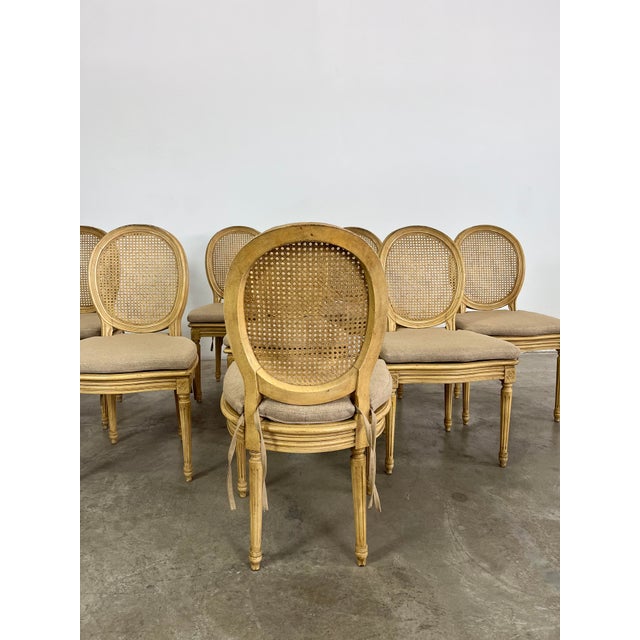 1960s Vintage French Louis XVI Dining Chairs – Set of 8 For Sale - Image 5 of 6