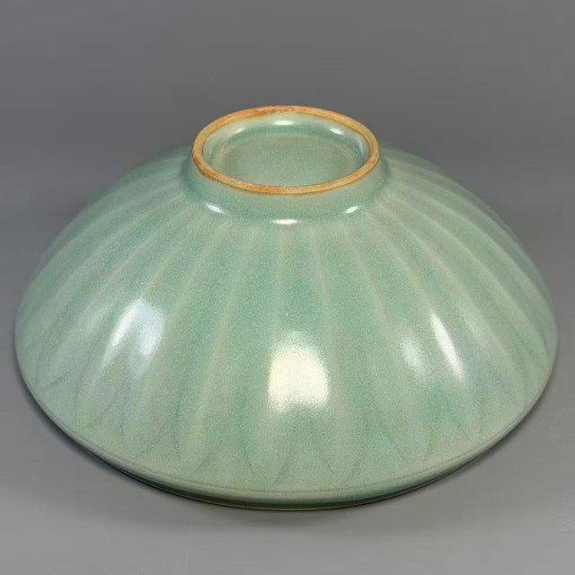 Longquan Celadon‑Glazed Shallow Bowl Decorative Vessel For Sale - Image 4 of 5