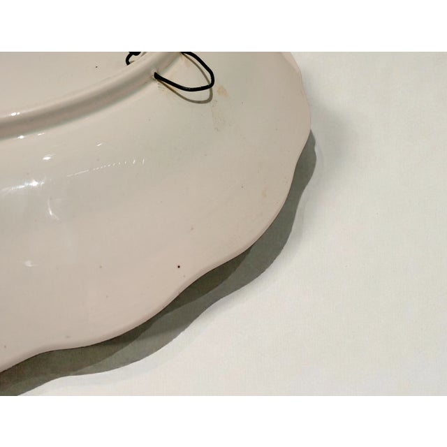 Large Handpainted Delft Blue Wall Plate by Boch, 1950s For Sale - Image 9 of 12