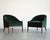 t.h. Robsjohn-Gibbings Style Lounge Chairs in Emerald Velvet, C. 1950s For Sale - Image 4 of 7