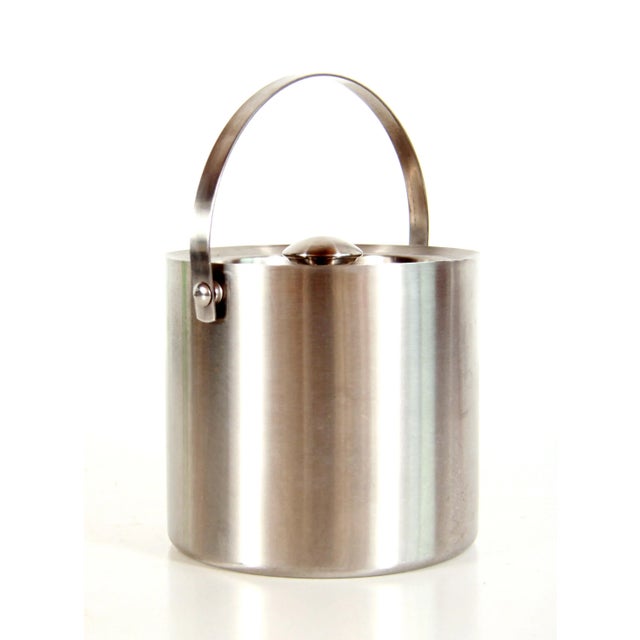 Mid-Century Modern Vintage Mid Century Modern Insulated Stainless Steel Ice Bucket For Sale - Image 3 of 9