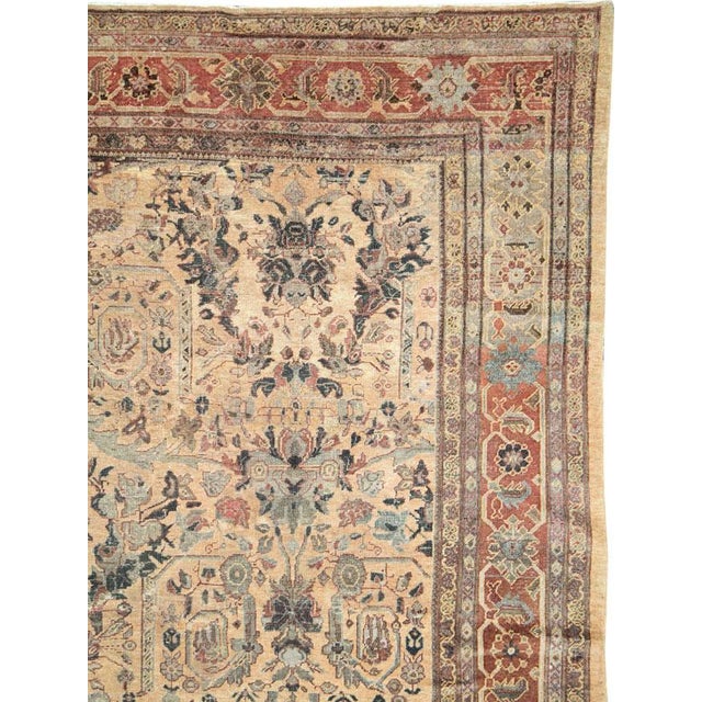 Rustic Galerie Shabab Collection Early 20th Century Persian Mahal Carpet For Sale - Image 3 of 10
