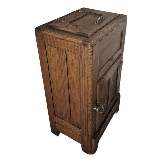 Turn of the 20th Century Oak Ice Chest For Sale
