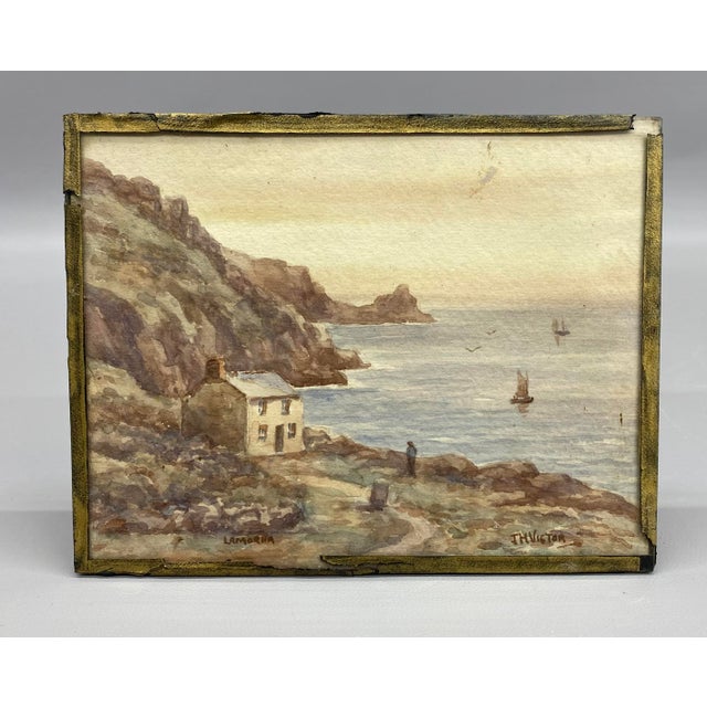 Signed T H Victor, lower right and tiled lower left, Lamorna. Lamorna is a famous artists' colony in Western Coastal...