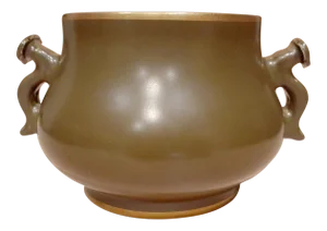 Vintage Chinese Porcelain Teadust Glaze Censer