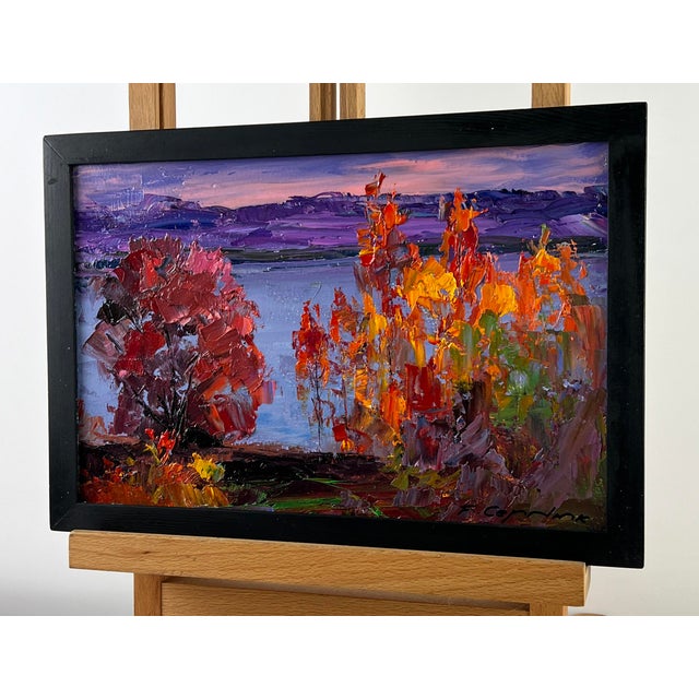 Oil painting Autumn Crimson Serdyuk Boris Petrovich is a vivid autumn landscape that captures the season at its most...