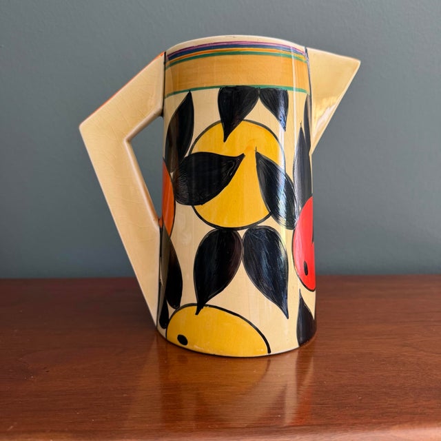 Clarice Cliff Orange & Lemon Pattern Odilon Jug – Scarce Shape, Circa 1930s For Sale In Cleveland - Image 6 of 8