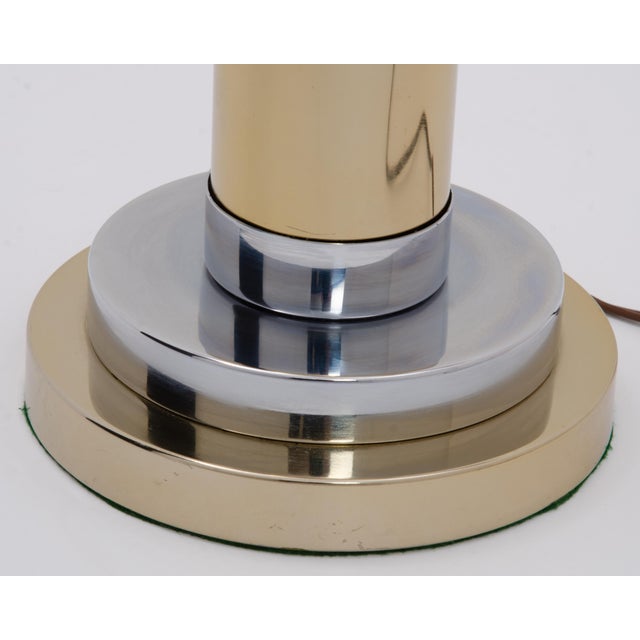 Mutual Sunset Lamp Manufacturing Company Table Brass Chrome 1970s