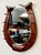 Early 20th Century Large English Horseshoe Shaped Mirror of Mahogany (H 27 X W 23 3/4) For Sale - Image 5 of 9