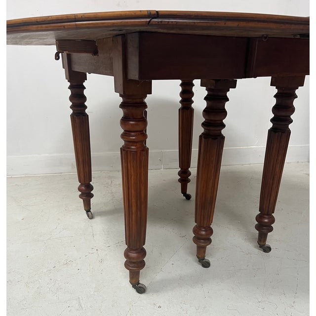 Louis Philippe 6-Legged Table in Cherry Wood, 19th Century For Sale - Image 5 of 7