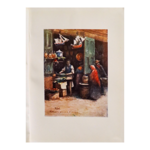 1905 Italian Original Print - A Cook's Shop in the Mercato Vecchio - From Book Florence & Some Tuscan Cities (1905)