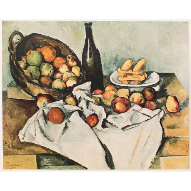 Paper 1950s Paul Cezanne "Still Life With Basket of Apples" 1st Edition Photogravure For Sale - Image 7 of 7