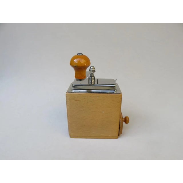 Mid-Century Modern Wood & Chrome Coffee Grinder from C. A. Lehnartz, 1950s For Sale - Image 3 of 16