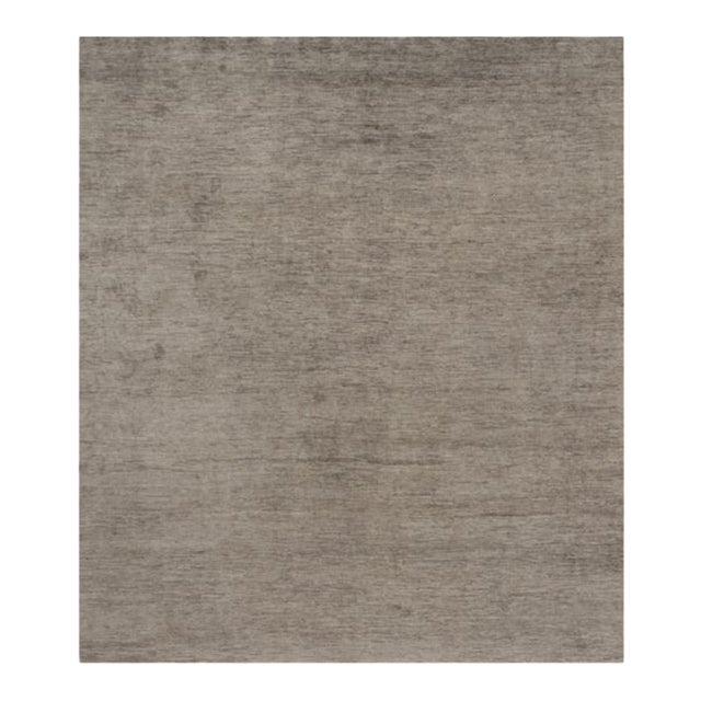 Rug & Kilim’s Oversized Modern Textural Rug in Brown, Gray and Beige Striae - 13x15 For Sale