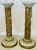 Pair of Table Top Diminutive Decorative Giltwood and Paint Decorated Italian Columns, Gustavian Style, 19th Century...