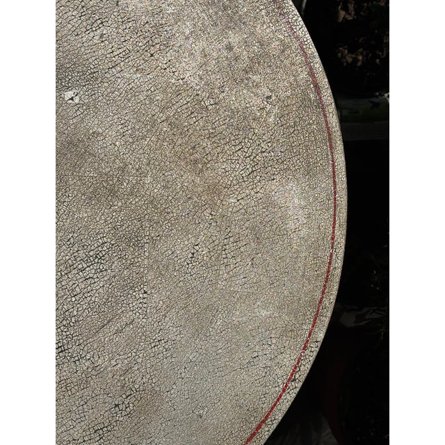 Vintage Palm Beach Regency Style Silver Crackle Finish Pineapple Pedestal Side Table For Sale - Image 14 of 18