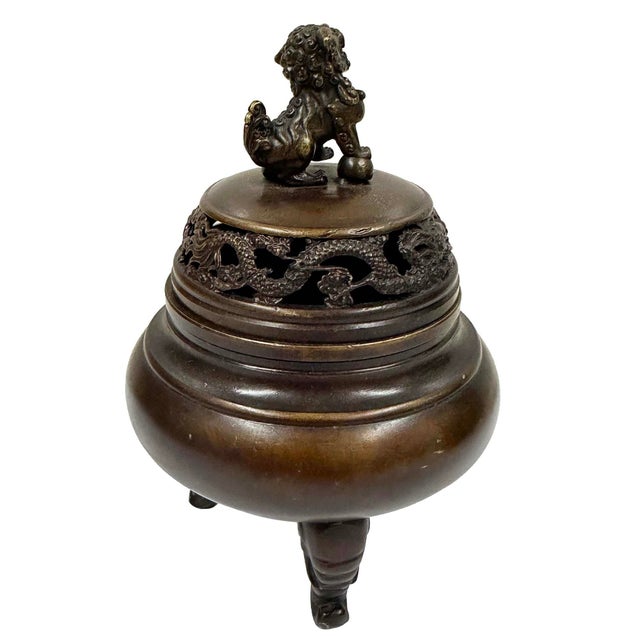 Mid-20th Century Chinese Bronze Tripod Incense Burner (Censer) For Sale - Image 9 of 16
