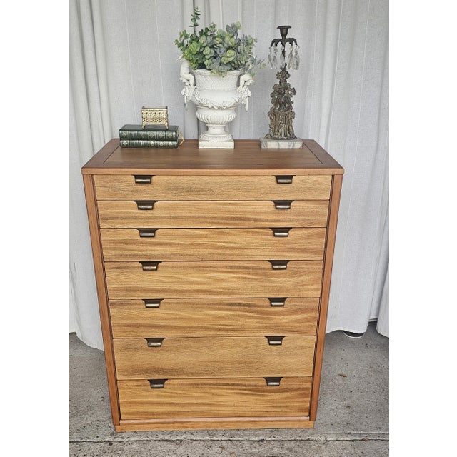 Vintage Drexel Bachelor Tall Dresser/ Chest. From The Drexel Precedent Collection design by Edward Wormley. This small...
