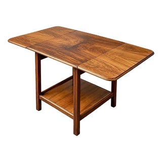 Mid-Century Modern Burr Walnut and Oak Drop Leaf Coffee Table, 1960s For Sale