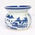 19th Century Antique Chinese Export Blue & White Canton Porcelain Spittoon For Sale - Image 5 of 13