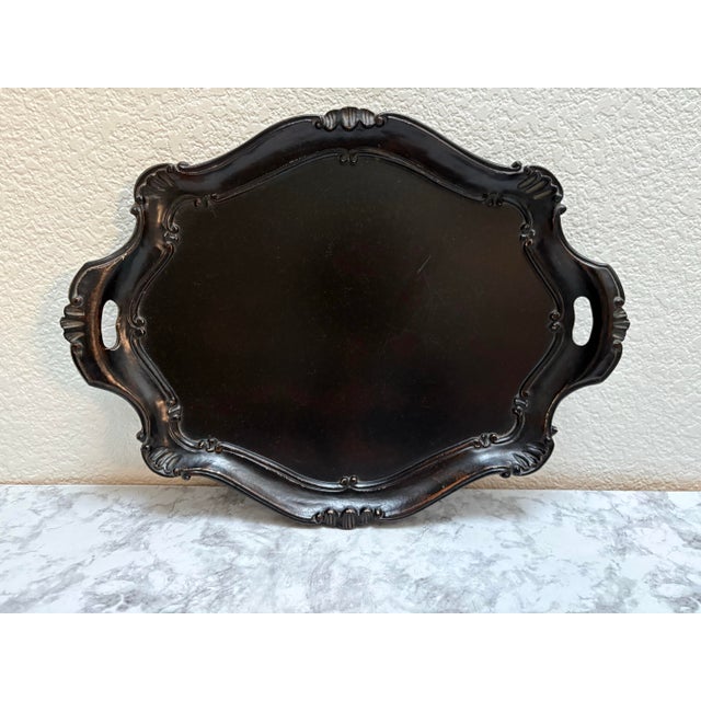 Vintage Italian Wood Decor & Serving Tray For Sale In Sacramento - Image 6 of 7