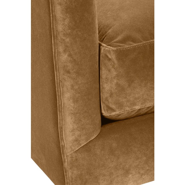 Greta Chair, Camel Velvet For Sale - Image 4 of 13