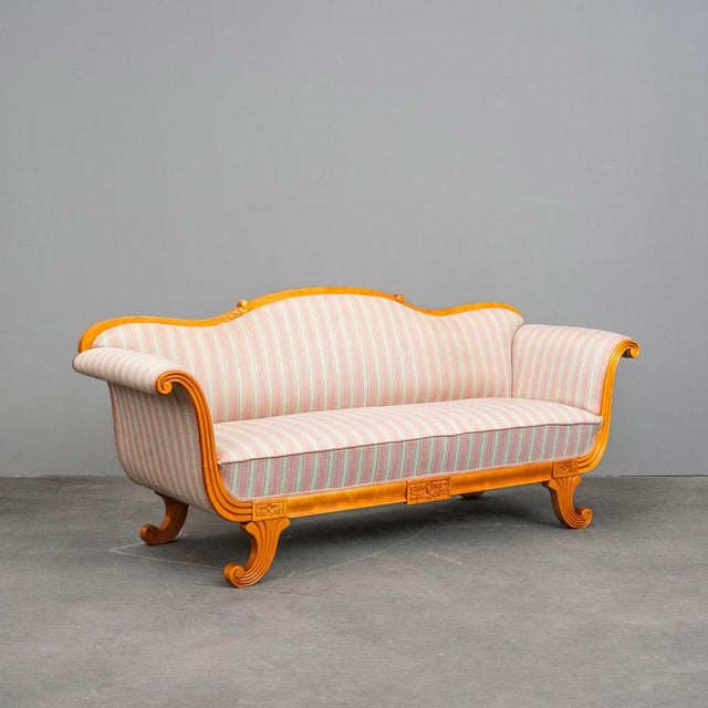 Biedermeier Style Sofa in Birch, Early 20th Century For Sale - Image 17 of 17