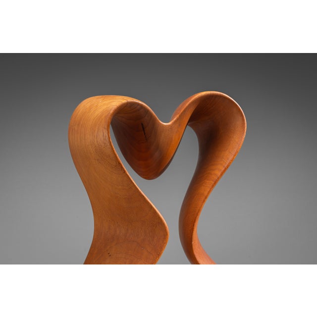 Unknown, Abstract Sculpture with Organic Flowing Curves, 1960s, Teak For Sale - Image 12 of 18