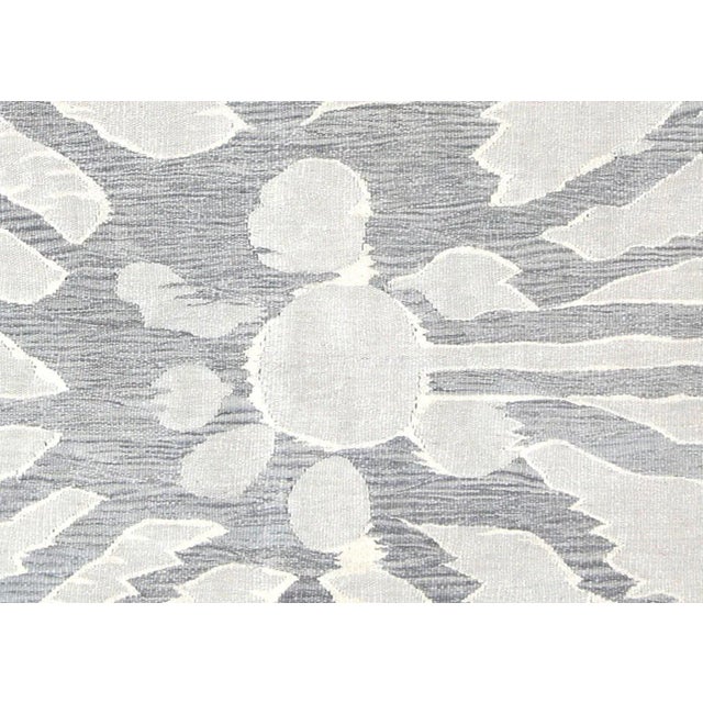 Contemporary Egyptian Kilim. Hand woven in an Ikat design with wool on cotton foundation in the Fustat region of the Nile...