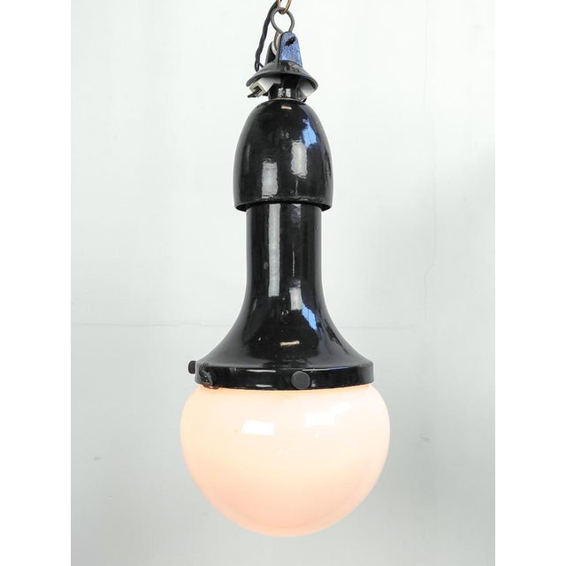 Bauhaus Antique Bauhaus Pendant Light by Bergmann, 1890s For Sale - Image 3 of 9