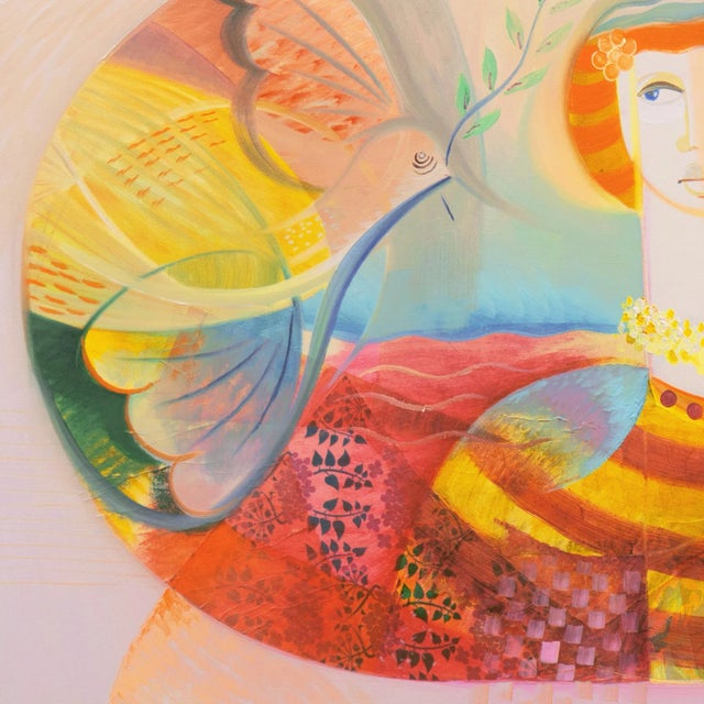 'Dove of Peace' by Vittorio Maria Di Carlo, Large Oil, New Figurative Movement, Italian Modernism For Sale In Monterey, CA - Image 6 of 9