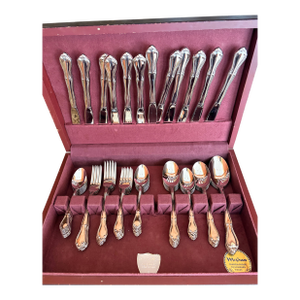 1967 Vintage Imperial Stainless Silverware Set-90 Pcs.