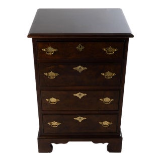Diminutive Georgian Style Mahogany 4 Drawer Chest For Sale