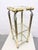 Gold Hollywood Regency 2-Tone Brass and Acrylic Tiered Serving Stand attributed to Curvasa Muebles, 1970s For Sale - Image 8 of 12