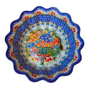 Vintage Ceramika Artystyczna Fluted Serving Bowl