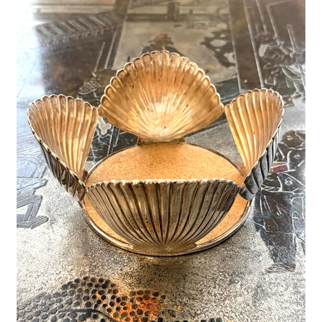 Emilia Castillo Silver Shell Shaped Wine Coaster For Sale - Image 9 of 10