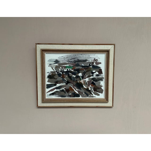 B. Person, Absract, 1950s, Oil Painting on Canvas, Framed For Sale - Image 12 of 18