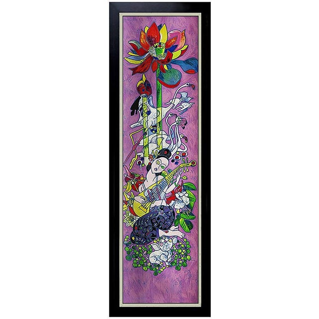 Late 20th Century Late 20th Century Four Songs of Spring, Jiang Tiefeng, Set of 4 For Sale - Image 5 of 8