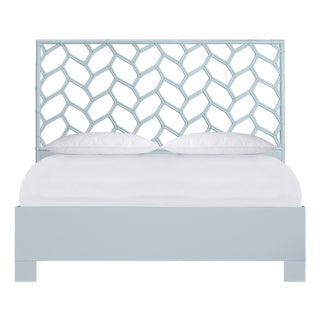 Silas Platform Bed King - Light Blue For Sale