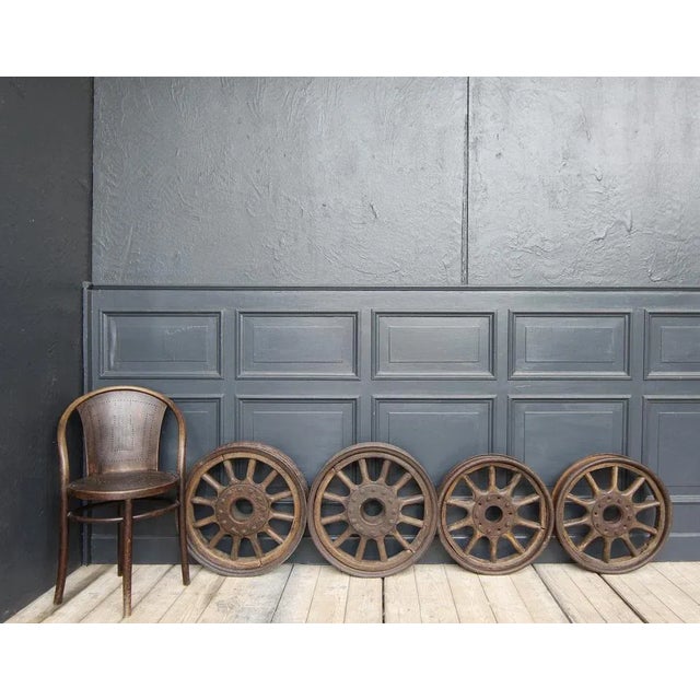 Vintage Car Spokes, Set of 4 For Sale - Image 3 of 13