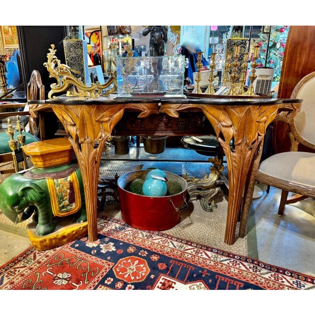 Pair Carved Wood Consoles in the Style of Serge Roche For Sale