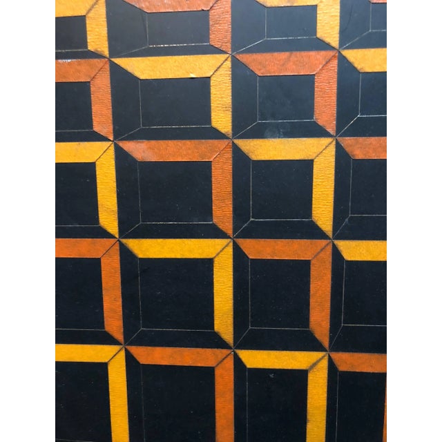 Mid 20th Century (After) Victor Vasarely, Colored Tape on Metal Box Manner of Vasarely Collage Painting Kinetic Op Art, c.1950s-1960s For Sale - Image 5 of 9