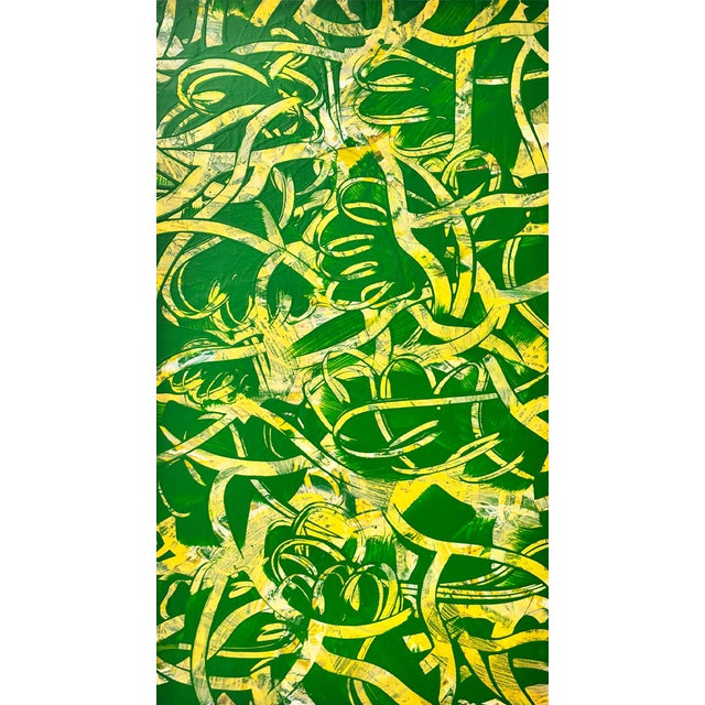 "Green Rooted in Sulfur" by Michael DesRosiers Painting on MDF Panel (2026) For Sale