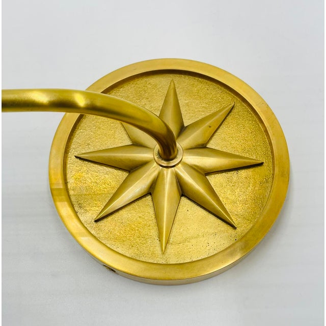McGee & Co Polaris Brass Wall Sconce With Linen Shade, Modern Lighting For Sale - Image 13 of 16