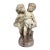 Vintage Mid-Century Neoclassical Weathered Concrete 18" Cherub Fountain Sculpture For Sale