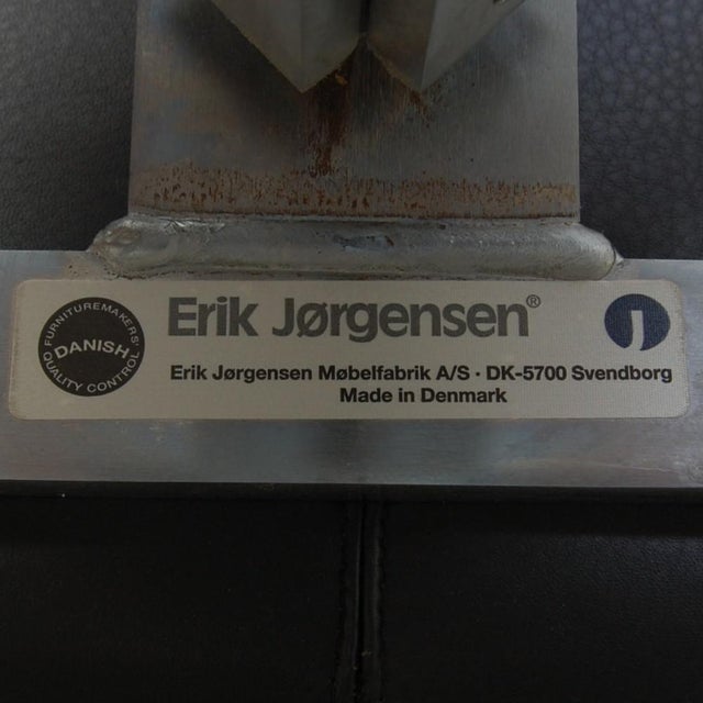 Vintage Corona Chair in Black Leather by Erik Jørgensen, 2020 For Sale - Image 13 of 14