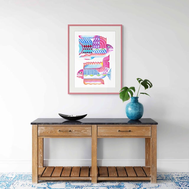 Contemporary "Sea Creature" Original by Carla Petelski From the Alice in Wonderland Collection For Sale - Image 3 of 5