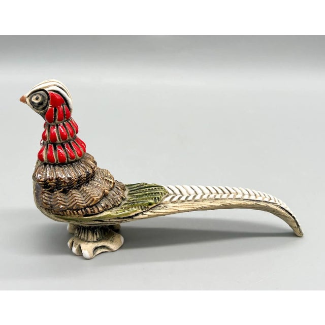 Vintage Artesania Rinconada Pheasant Bird Ceramic Figurine For Sale In Houston - Image 6 of 12