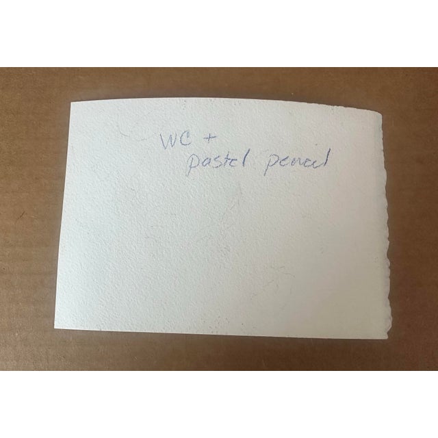 Contemporary “Summer Meadow With Sunflower” Signed Original Watercolor Botanical Painting by Nancy Smith For Sale - Image 3 of 3