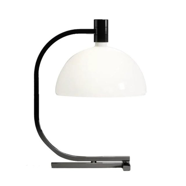 Metal Franco Albini and Franca Helg As1c Table Lamp for Nemo in Glass & Chrome For Sale - Image 7 of 10